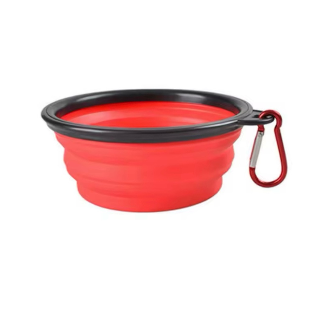Collapsible Travel Pet Bowl with Carabiner – Portable Food & Water Dish